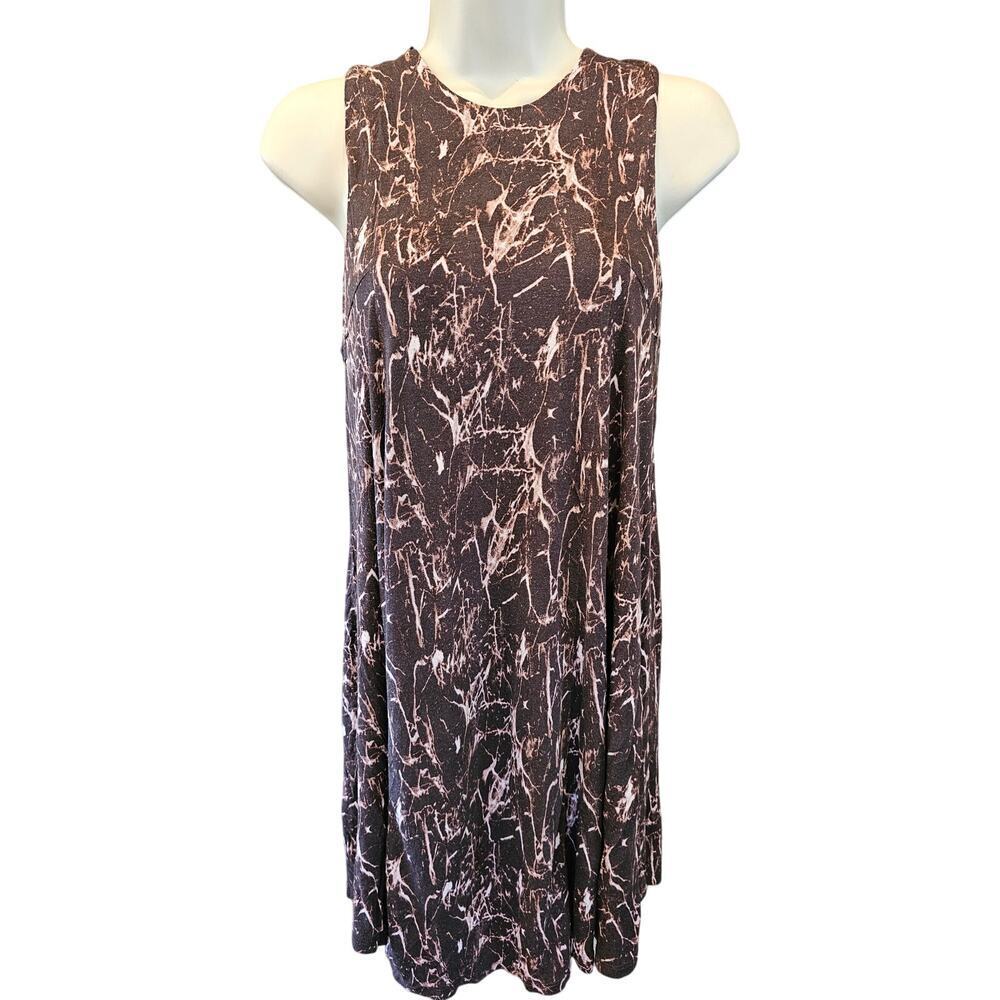 Silence + Noise Bleached Sleeveless Swing Dress XS / S boho lined summer comfort